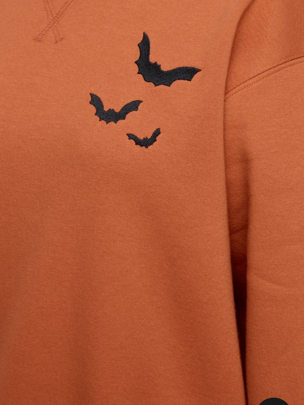 Wildfox Crewneck Alex Sweatshirt with Black Bat Graphic in Color Autumn Leaf - Picture 3 of 4
